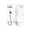 Душевая система с изливом BELZ B24672-3 верхний душ, лейка, оружейная сталь, Душевые системы с изливом, , BELZ
