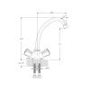 Смеситель для кухни RUSH Pioneer PI7950-22 , Коллекция Pioneer, , RUSH