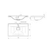 Раковина Vincea VCB-3M750W из искусственного камня, Мебель для ванной, , Vincea