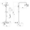 Душевая стойка Fmark FS8745-22H, Коллекция FS87, , Fmark
