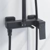 Душевая система Shevanik S4436H верхний душ, лейка, черная, Коллекция S44, , Shevanik