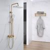 Душевая система Shevanik S4136G  верхний душ, лейка, золотой сатин, Коллекция S41, , Shevanik
