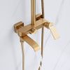 Душевая система Shevanik S4136G  верхний душ, лейка, золотой сатин, Коллекция S41, , Shevanik