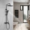 Душевая система Shevanik S4226H верхний душ, лейка, черный, Коллекция S42, , Shevanik