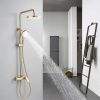 Душевая система Shevanik S4336G верхний душ, лейка, сатиновое золото, Коллекция S43, , Shevanik