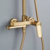 Душевая система Shevanik S4336G верхний душ, лейка, сатиновое золото, Коллекция S43, , Shevanik
