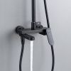 Душевая система Shevanik S4536H верхний душ, лейка, черный, Коллекция S45, , Shevanik