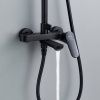 Душевая система Shevanik S4336H верхний душ, лейка, матовый черный, Коллекция S43, , Shevanik