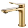 Cмеситель для раковины Shevanik S4301G золото сатин, Коллекция S43, , Shevanik