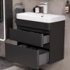 Тумба подвесная EQUIL Eltoro 70.2Y tpELTR70.2Y-03 Пленка черный  Soft touch 2 ящика с раковиной Nice 70 9595-70, Коллекция Eltoro, , EQUIL