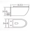 Унитаз подвесной Knois KN9722001 безободковый, с крышкой 533х365х355 мм., Knois, , Knois