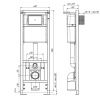 Комплект Инсталляция АНИ Пласт WC1010A 1300х400х225 мм  + Клавиша Ани Пласт WP1210, хром, Комплекты с механическими панелями, , АНИ Пласт