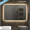Зеркало Burzhe LED 1000х700 с бесконтактным сенсором, функцией антизапотевания и холодной подсветкой ЗЛП1648