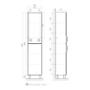 Пенал напольный VOLNA Geometry 40 pnGEOMETRY40-01, белый