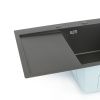Мойка для кухни врезная Diadonna DS6350BL-R черная из нержавеющей стали, 63*50 см правая с сифоном
