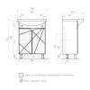 Тумба для ванны напольная VOLNA Pronto 60.2D tnPRONTO60.2D-01, белый с раковиной Балтика 60