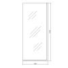 Шторка на ванну стеклянная 60х140 см Watersense Paula S W00211 тонированное закаленное стекло, профиль черный матовый