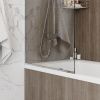 Шторка на ванну стеклянная 70х140 см Watersense Paula W00212 прозрачное закаленное стекло, профиль хром