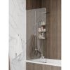 Шторка на ванну стеклянная 70х140 см Watersense Paula W00212 прозрачное закаленное стекло, профиль хром