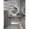 Столешница под раковину керамогранитная 90х50 см Watersense Eva W00298 дуб кашмир