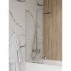 Шторка на ванну стеклянная 60х140 см Watersense Paula W00209 прозрачное закаленное стекло, профиль хром