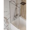 Шторка на ванну стеклянная 60х140 см Watersense Paula W00209 прозрачное закаленное стекло, профиль хром