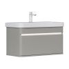 Тумба подвесная EQUIL Elegante 80.2Y tpELGNT80.1Y Амарок/Белый tpELGNT80.1Y (9595)-25.27 с раковиной Nice (9595-80)-25.27