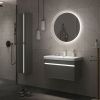 Тумба подвесная EQUIL Elegante 80.2Y tpELGNT80.1Y Амарок/Белый tpELGNT80.1Y (9595)-25.27 с раковиной Nice (9595-80)-25.27