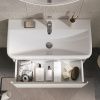 Тумба подвесная EQUIL Elegante 80.2Y tpELGNT80.1Y Амарок/Белый tpELGNT80.1Y (9595)-25.27 с раковиной Nice (9595-80)-25.27