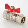 VALTEC Кран шар. под обжим, рукоятка бабочка 16х1/2 вн. VT.342.N.1604
