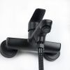 Смеситель для ванны OLIVE’S Tieso 26201TSB, черный, с коротким изливом (8)