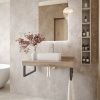 Столешница под раковину керамогранитная 80х50 см Watersense Eva W00297 дуб кашмир