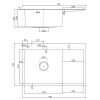 Мойка для кухни врезная Fmark FSC7550Q-L графит из нержавеющей стали, 75*50 см левая с сифоном