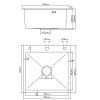 Мойка для кухни врезная Fmark FSC5050C матовое золото из нержавеющей стали, 50*50 см с сифоном