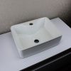 Раковина накладная Watersense Eva Mini 41 W00169 405х300х130 мм с полочкой под смеситель, белая