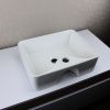 Раковина накладная Watersense Eva Mini 41 W00169 405х300х130 мм с полочкой под смеситель, белая