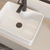 Раковина накладная Watersense Eva Mini 41 W00169 405х300х130 мм с полочкой под смеситель, белая