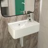 Раковина подвесная правая Watersense Mia 45 W00025 450х260х90 мм с полочкой под смеситель, белая
