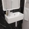 Раковина подвесная левая Watersense Mia 45 W00024 450х260х90 мм с полочкой под смеситель, белая