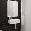 Раковина подвесная левая Watersense Mia 45 W00024 450х260х90 мм с полочкой под смеситель, белая