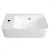 Раковина подвесная левая Watersense Mia 45 W00024 450х260х90 мм с полочкой под смеситель, белая
