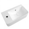 Раковина подвесная левая Watersense Mia 45 W00024 450х260х90 мм с полочкой под смеситель, белая