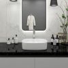 Раковина накладная Watersense Rita 51 W00022 505х375х135 мм белая
