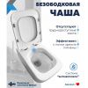 Унитаз подвесной безободковый торнадо Watersense Eva Vortex W01831 49х34х35 см микролифт