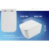 Унитаз подвесной безободковый торнадо Watersense Eva Vortex W01831 49х34х35 см микролифт