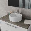 Раковина накладная Watersense Milana S D40 W00007 400х400х145 мм с полочкой под смеситель, белая