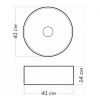 Раковина накладная Watersense Milana D41 W00006 410х410х140 мм белая