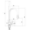 Смеситель для кухни Fmark FS8277H-04 с гибким изливом, серый (6)