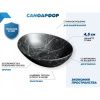 Раковина накладная Watersense Amelia 40 W00069 410х335х145 мм черный мрамор