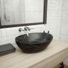 Раковина накладная Watersense Amelia 40 W00069 410х335х145 мм черный мрамор
